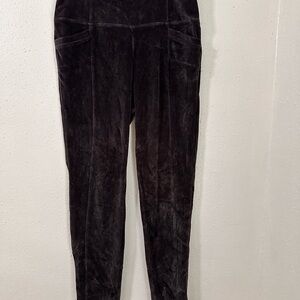 Athleta Black Velvet leggings